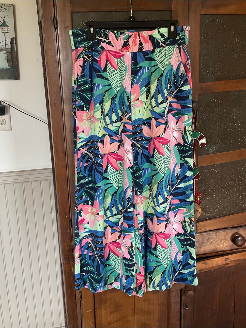 Loft Floral Hawaiian Palazzo Wide Leg Pants M